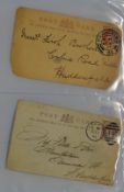 Early 20th Century 'Postmarked' Postcards - including Bruges 1901, Birmingham 1897, Leeds 1895,