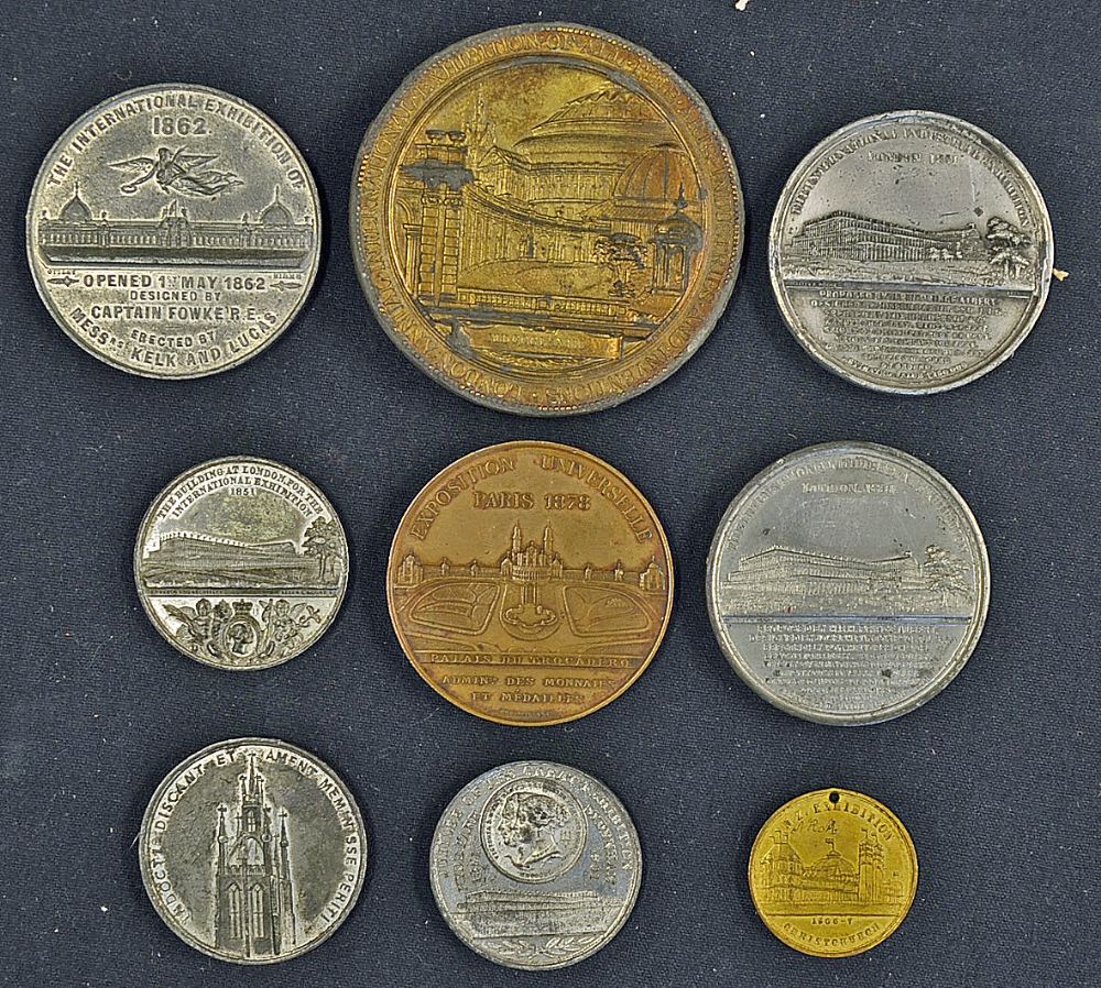 International Exhibition Selection of Medallions - to include Exhibition for Arts, Manufacture &