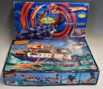 2x Boxed Children's Sets including Hot Wheels Serpent Cyclone track set and Micro Mega Blocks