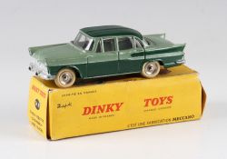 French Dinky Toys 24K Simca Vedette 'Chambord' car in two tone green with cream tyres, with original