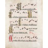 Great Britain - Liturgical Vellum Leaf. Circa 1480s - Large impressive scripted sheet of Choral