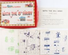 From El Alamein With The 8th Army To Vienna Board Game - by Samuels, Ronald & Co - placing Map