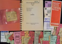 Selection of Railway Related Ephemera including group of 1970's tickets including Wimbledon / West