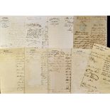 Cuba - 9x Manuscripts relating to the Bishop of Havana - all 19th Century, with printed letterhead