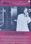 Film Review Poster - 'Halloween' - colour poster, printed Anabas, framed measures 67x92cm approx.