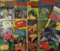 Mixed Comic Book Selection includes Undersea Agent No3, Jumbo Comics No73, The Shadow No3, No7,