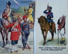 WWI Sikh Soldier Recruitment Postcard 2x First World War military postcards of an Indian cavalry