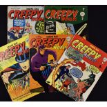 Amazing Tales Creepy Worlds Comic Book Selection includes 67, 79, 87, 89 and 130, condition varies