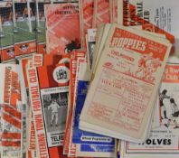 Selection of Kettering Town home Football programmes to include 1955/56 (2), 1956/57 (2), 1957/58 (