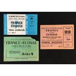 France v Scotland Rugby Tickets - all French home tickets, two at Colombes 1967 (France Champions)