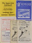 Welsh club Football programme selection to include 1955/56 Colwyn Bay v Rhyl (NW Coast Cup), v