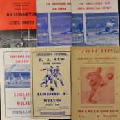 Collection of Wolverhampton Wanderers away pirate football programmes 1952/53 Stoke City (Lyon &