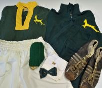 1958 South Africa Football Tour to UK Gillie Petersen (Captain) Kit Selection includes No. 2 Green