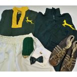 1958 South Africa Football Tour to UK Gillie Petersen (Captain) Kit Selection includes No. 2 Green