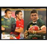 2008 Wales in South Africa Rugby tour test programmes - at Bloemfontein and Pretoria (2)