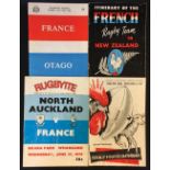 Collection of France Rugby Tour to New Zealand programmes from the '60's onwards - v South