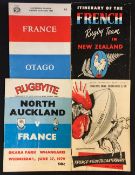 Collection of France Rugby Tour to New Zealand programmes from the '60's onwards - v South