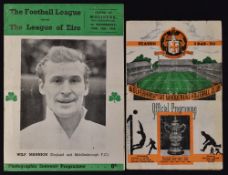 1950 at Molineux Football League v Football League of Ireland inter league Football programme