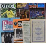 Selection of FA Cup Football Programmes to include 1947/48 Colchester United v Huddersfield Town,