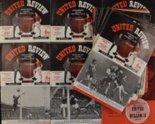 1963/64 Manchester United complete season home football programme collection nos. 1-26 (