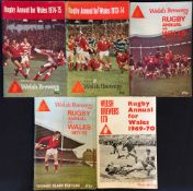 Welsh Brewers Rugby Annuals - for years 1969-70,1971-72,1972-73,1973-74 and 1974-75, good