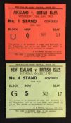 2x 1983 British Lions Rugby Tour to New Zealand tickets - v Auckland, 18th May and v New Zealand 4th