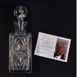 'Bert Williams Collection' Decanter comes with COA signed by Bert Williams and Gordon Banks measures