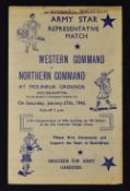 1945 Western Command v Northern Command at Molineux 27 January 1945 proceeds to Army Charities