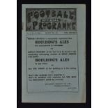 Scarce 1921 FA Cup semi-final Football Programme at Anfield 19 March 1921 Cardiff City v