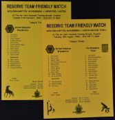 Wolverhampton Wanderers 2006/07 reserve team friendly Football Programmes at Compton training ground