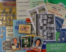 Tottenham Hotspur memorabilia to include FA Cup final programmes 1962, 1961 + repro photo of