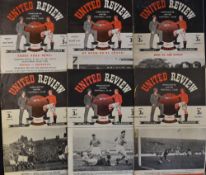 Collection of Manchester United home football programmes to include 1948/49 Aston Villa, Bradford