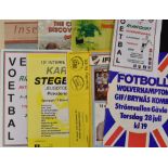 Wolverhampton Wanderers away Football Programmes friendlies/tournament issues to include 1977 GIF/