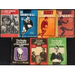 Rugby Almanack of New Zealand books (7) - including years 1967,1969,1971,1972,1973,1974 and 1975,