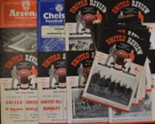 1954/55 Manchester United home Football programmes to include Portsmouth, Sheffield Wednesday,