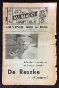 1936 New Zealand All Blacks Rugby tour to The UK souvenir brochure and Itinerary 1888 to 1936 -