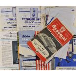 1960/61 Tottenham Hotspur double season Football Programmes to include home match programmes (22)