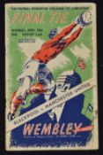 1948 FA Cup Final football programme Manchester United v Blackpool at Wembley 24 April 1948. Fair at