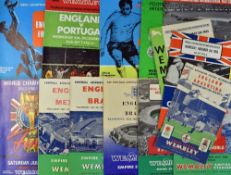 Selection of 1951 onwards England Football Programmes includes 51 v Argentina, 56 v Brazil, 61 v