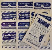 Manchester City home football programme collection to include 1949/50 Manchester United, Newcastle