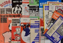 1971/72 Oldham Athletic Away Football programmes includes Notts. County, Walsall, Plymouth Argyle,