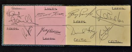 Interesting Football Autograph Album - consisting of many signatures from the 1960s Celtic, Rangers,