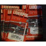 Collection of Liverpool 1960's football programmes to include league, League cup and FA cup matches.