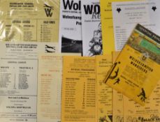 Wolverhampton Wanderers Reserves homes v Preston North End football programmes seasons 1960/61,