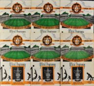 1949/50 Wolverhampton Wanderers home Football programmes to include Middlesbrough, Burnley, Bolton