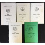 Interesting collection of 5x Caerphilly RFC annual dinner menus some signed by Wales and Lions