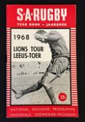 1968 British & Irish Lions Rugby South Africa tour yearbook - 52pp including programme for Western