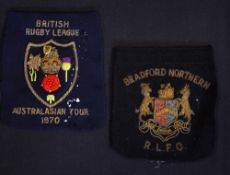 Jim Thompson Bradford Northern and Great Britain Rugby League blazer crests (2): to incl 1970
