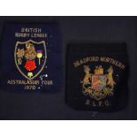 Jim Thompson Bradford Northern and Great Britain Rugby League blazer crests (2): to incl 1970