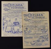 Pre-War 1928/29 Chelsea v Stoke City (Boxing Day) Football Programme plus 1930/31 Chelsea v Aston